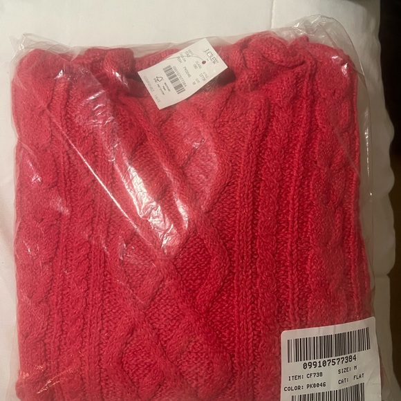 J. Crew Raspberry Knit Sweater new - Picture 4 of 5